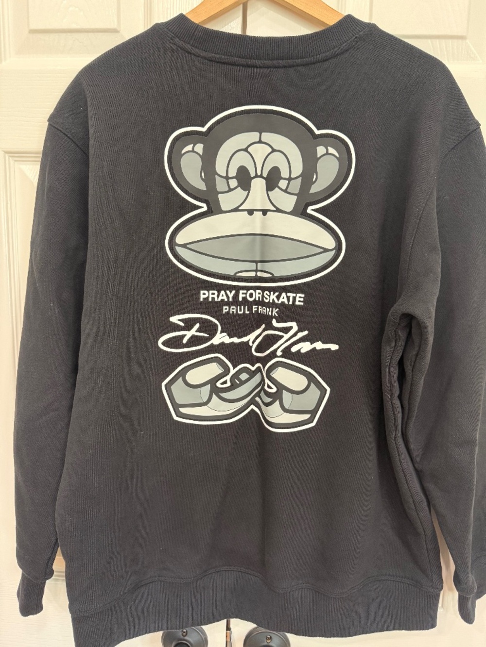 Paul Frank X David Flores A.NI.MA series Pray for Skate crewneck RARE! - Picture 6 of 6